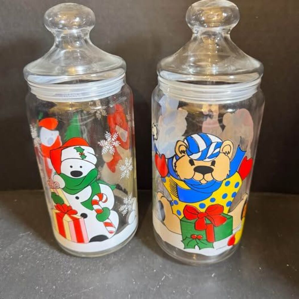 Christmas Glass Jars Holiday Decor [Item 0410]